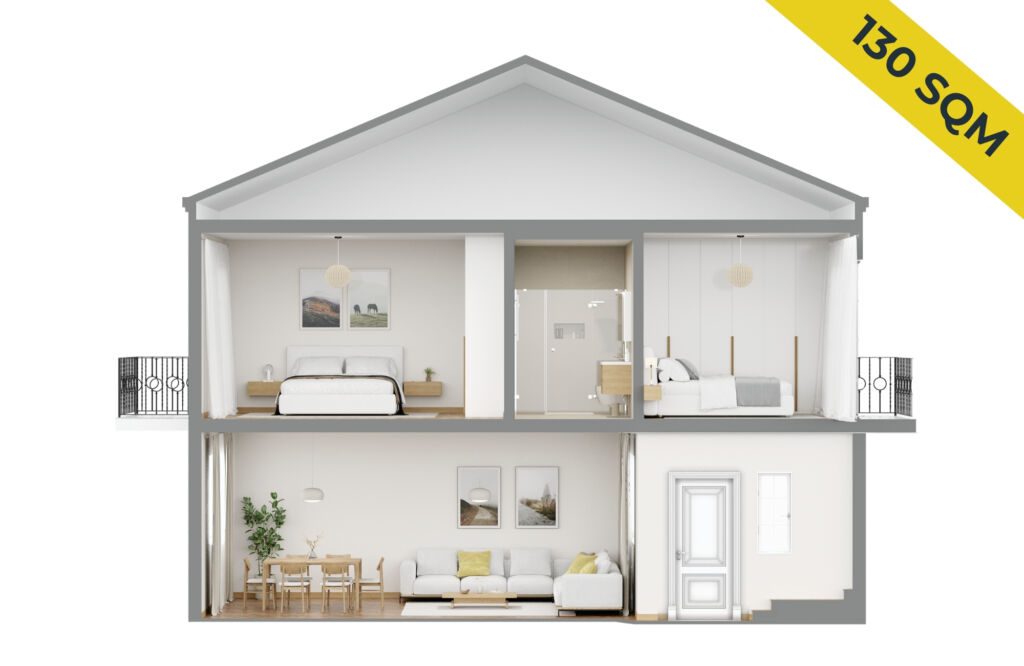 3 Bedroom Duplex Dollhouse