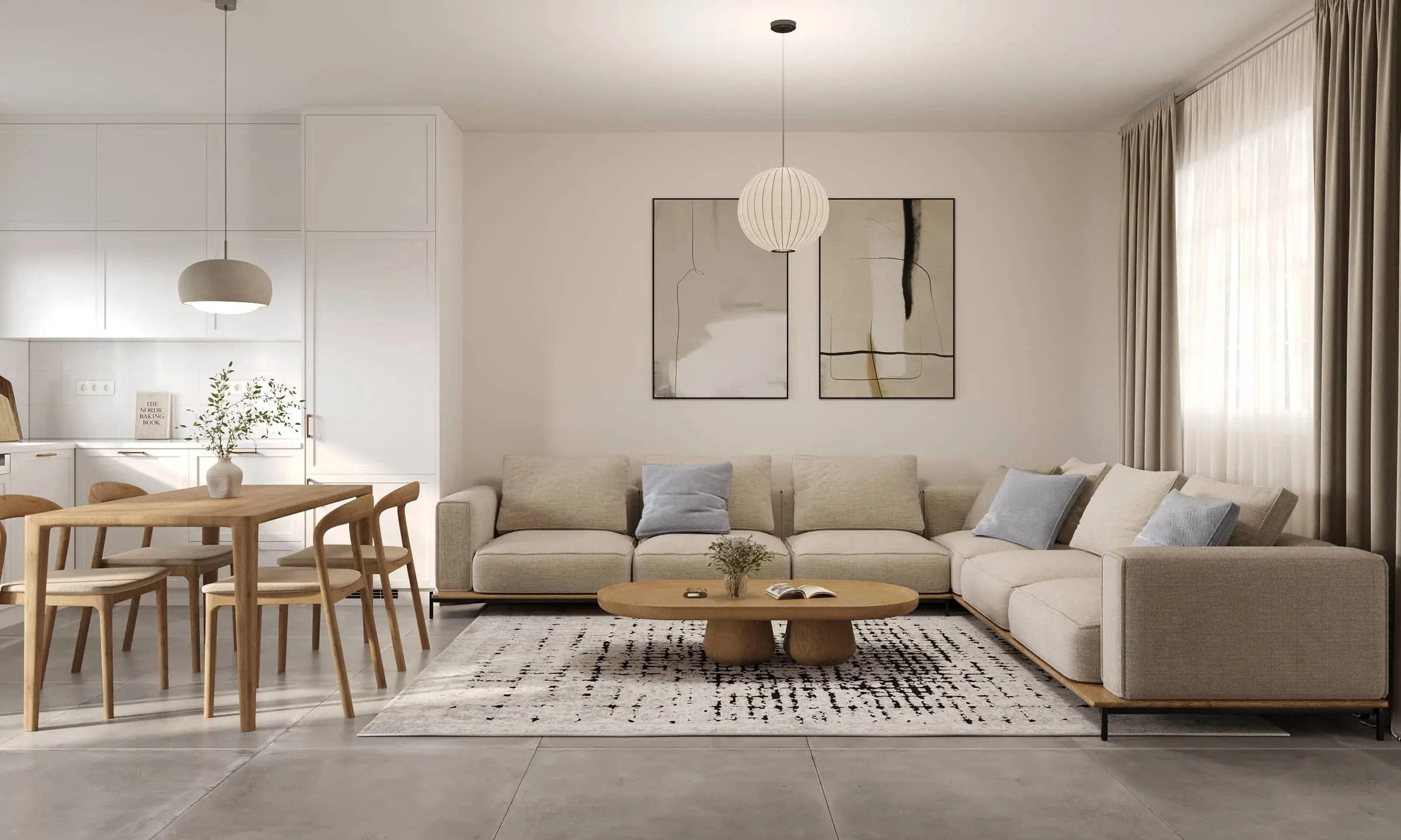 2 bedroom duplex living room 1